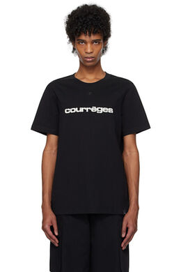 Courreges: Чёрная футболка 