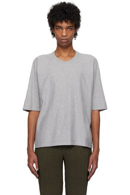Homme Plissé Issey Miyake: Серая футболка 