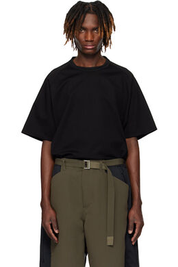 Sacai: Чёрная футболка 