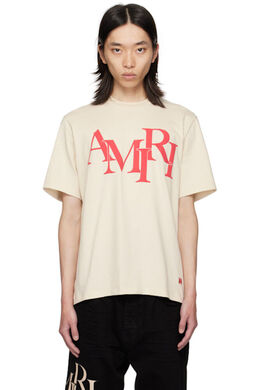 Amiri: Бежевая футболка 