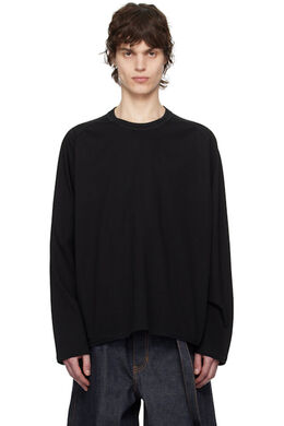Sacai: Чёрная футболка 