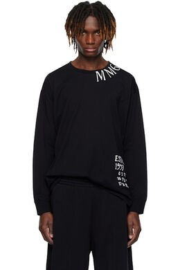 MM6 Maison Margiela: Чёрная футболка 