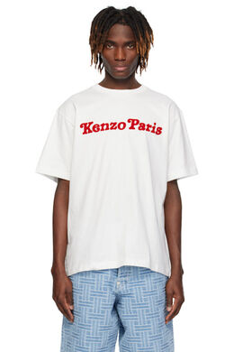 Kenzo: Белая футболка  Paris