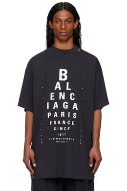 Balenciaga: Чёрная футболка 