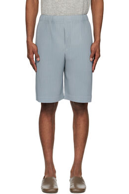 Homme Plissé Issey Miyake: Синие шорты 