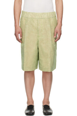 Dries Van Noten: Зелёные шорты 