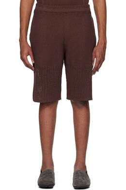 Homme Plissé Issey Miyake: Коричневые шорты 