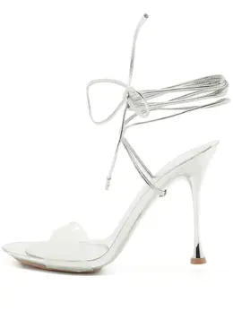 Gianvito Rossi: Серебристые сандалии 