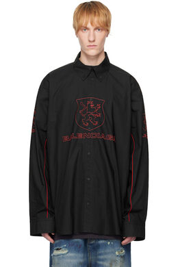 Balenciaga: Чёрная рубашка 