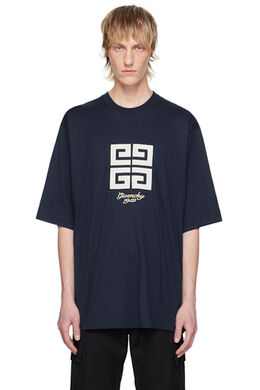 Givenchy: Синяя футболка  4G