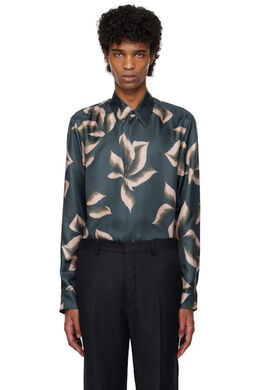 Dries Van Noten: Тёмная рубашка 