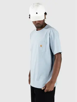 Carhartt WIP: Синяя футболка 