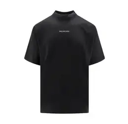 Balenciaga: Чёрная футболка 