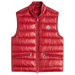 Moncler: Красный жилет 