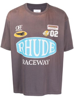 Rhude: Серая футболка 
