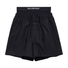 Balenciaga: Чёрные шорты 