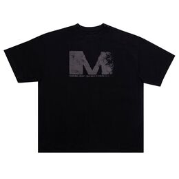 MM6 Maison Margiela: Чёрная футболка 