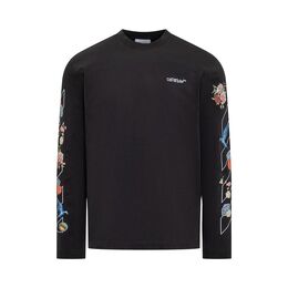 Off-White: Футболка  Diag с длинным рукавом