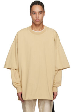 Rick Owens Drkshdw: Бежевая футболка  Hustler