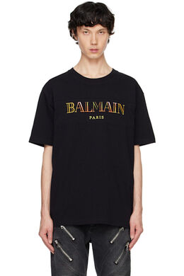 Balmain: Чёрная футболка 