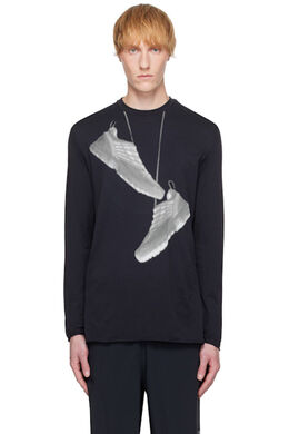 MM6 Maison Margiela: Чёрная футболка 