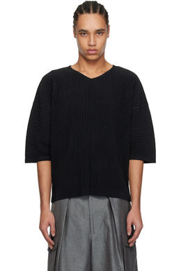 Homme Plissé Issey Miyake: Чёрная футболка 