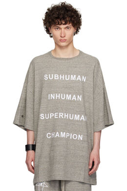 Rick Owens: Серая футболка  Champion
