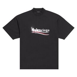 Balenciaga: Чёрная футболка 