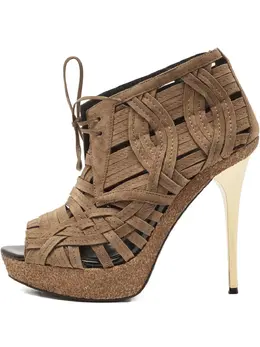 Burberry Pre-Owned: Коричневые ботинки 