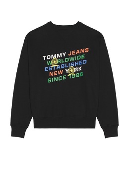 Tommy Jeans: Чёрный свитшот 