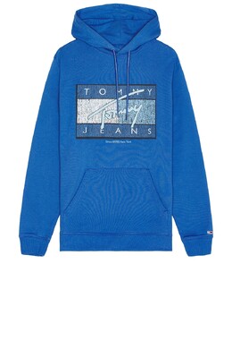 Tommy Jeans: Голубая толстовка 