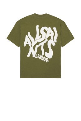 Allsaints: Зелёная футболка 