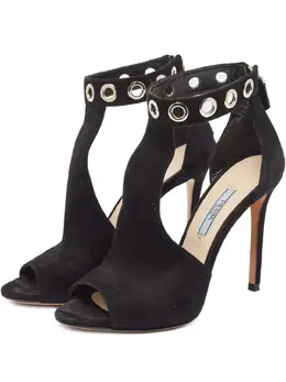 Prada Pre-Owned: Чёрные сандалии 