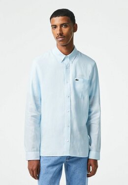 Lacoste: Голубая рубашка 
