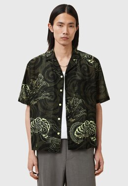 Allsaints: Зелёная рубашка 