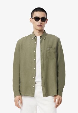 Lacoste: Зелёная рубашка 