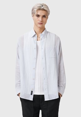 Allsaints: Голубая рубашка 