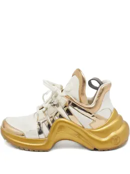 Louis Vuitton Pre-Owned: Белые кроссовки 