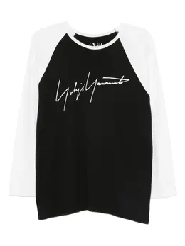 Yohji Yamamoto Pre-Owned: Футболка с рукавом реглан 
