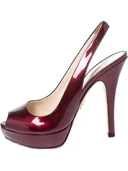 Prada Pre-Owned: Бордовые туфли 