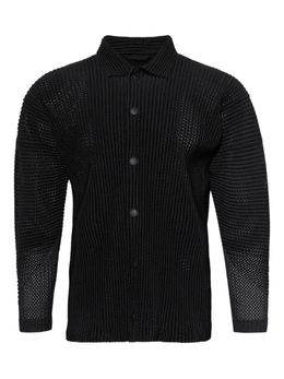 Homme Plissé Issey Miyake: Чёрная рубашка 