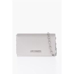 Moschino: Серебристый кошелёк 
