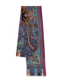 ETRO: Голубой шарф 