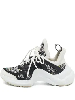 Louis Vuitton Pre-Owned: Чёрные кроссовки 