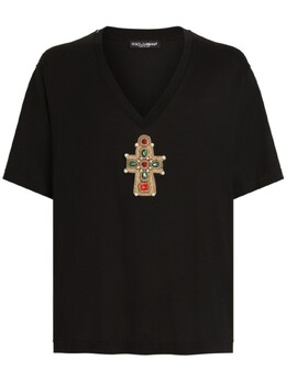 Dolce & Gabbana: Чёрная футболка 
