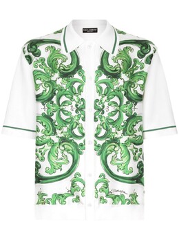 Dolce & Gabbana: Рубашка  Majolica с коротким рукавом