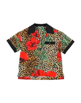 Dolce & Gabbana: Рубашка с леопардовым принтом 