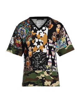 Dolce & Gabbana: Чёрная футболка 