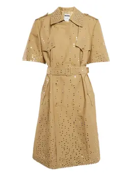 Moschino Pre-Owned: Бежевый плащ 