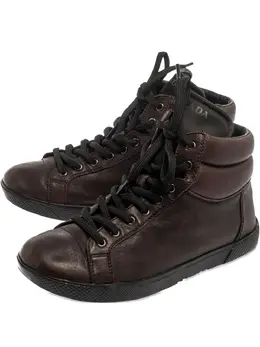 Prada Pre-Owned: Коричневые кроссовки 